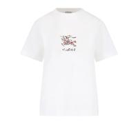 Burberry - T-shirt en coton Floral EKD - Femme - Tops - Blanc - Taille: 36 FR