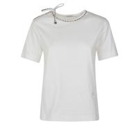 Burberry - T-shirt Frankie Bow - Femme - Tops - Blanc - Taille: 42 FR