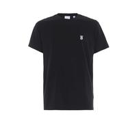 Burberry - T-shirt noir avec logo brodé - Homme - Tops - Noir - Taille: S
