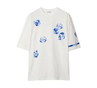 Burberry - T-shirts et Polos avec motif de roses - Homme - Tops - Blanc - Taille: XS