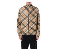 Burberry - Veste à capuche réversible à carreaux - Homme - Vestes - Beige - Taille: XL