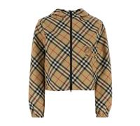 Burberry - Veste Réversible en Twill Brodé - Femme - Vestes - Multicolore - Taille: 36 FR