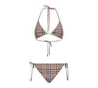 Burberry - Vintage Check Triangle Bikini - Femme - Maillots de bain - Beige - Taille: 42 FR