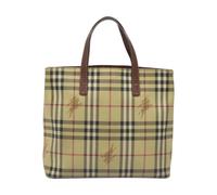 Burberry Vintage, Femme, Pre-owned, Beige, Taille: ONE Size Sac cabas Vintage Nova Check avec motif Chevalier Équestre Pre-owned