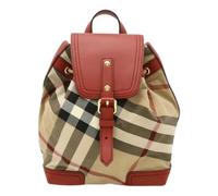 Burberry Vintage - Pre-owned House Check Nylon Leather Backpack - Femme - Pre-owned - Beige - Taille: ONE Size