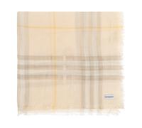 Burberry - Wide Check Wool Scarf - unisex - Accessoires - Beige - Taille: ONE Size