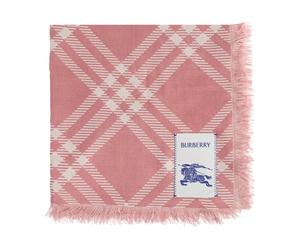 Burberry - Wide Check Wool Silk Scarf - unisex - Accessoires - Rose - Taille: ONE Size