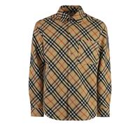 Burberry - Wool Check Overshirt - Homme - Vestes - Beige - Taille: M