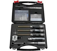 Burcgina Kit d'entretien de moulinet de pêche - Roue de tambour - Clé à roulement - Tige de poussée - Crochet de réparation - Outil de démontage - Noir