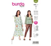 Burda Style Sewing Pattern B6023 Patron de couture pour robe et chemisier pour femme