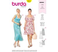 Burda B6312 Patron de Couture, Papier, Blanc, 32-44