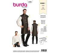 Burda Patron 6399 Chemise et Gilet Renaissance Homme, 40-50