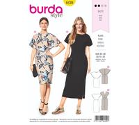 Burda 6439 Femmes Robes Couture Motif Taille 10 - 20 2 Styles Skill: Facile