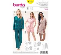 Burda Style – Patron de pyjama et chemise de nuit 6742 – Blanc – Tailles 34-44 (8-10-12-14-16-18)