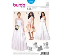 Burda Style – Patron de couture B6776 Robe de mariée et de soirée – Tailles 34–44 – Niveau avancé