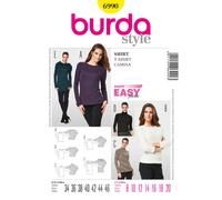 Burda 6990 T-Shirt Hauts Couture Motif Tailles 8 - 20 Skill : Super Facile