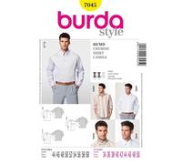 Burda 7045 HOMME Chemises Couture Motif Tailles 34-50 Skill: Moyen