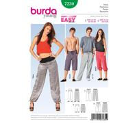Burda Style - Patron de couture B7230 Pantalon 19 x 13 cm Tailles 32-46 ; 44-58