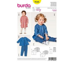 Burda 9348 Coordonnées Couture Motif Tailles 6 M - 3 Ans Skill : Super Facile
