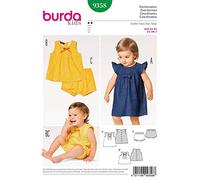 BURDA 9358 Patron de couture pour robe et chemisier d’enfant, taille 2 mois