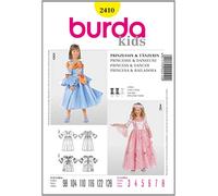 Burda B2410 Patron de Couture Princesse et Danseuse 19 x 13 cm, 98-128