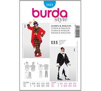 Burda B2415 Patron de Couture Pingouin et Clown 19 x 13 cm, 36-50