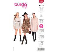 Burda B6055 Patron de Couture, Papier, Blanc, 34-48