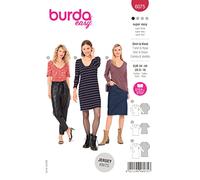 Burda B6075 Patron de Couture, Papier, Blanc, 34-44