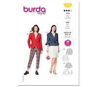 Burda B6100 Patron de Couture, Papier, Blanc, 34-44