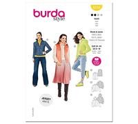 Burda B6114 Patron de Couture, Papier, Blanc, 34-44
