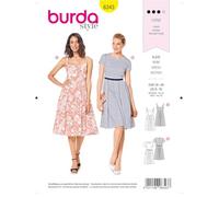 Burda B6343 Patron de Couture, Papier, Blanc, 34-44