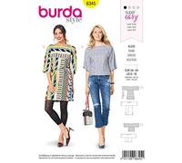 Burda Style – Patron de couture B6345 en papier blanc, tailles 34-44