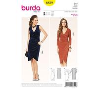 Burda B6829 Patron de Couture Robe Cache Cœur 19 x 13 cm, 34-44