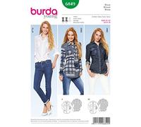 Burda Style Patron de couture Chemisier B6849 19 x 13 cm Tailles 32-42