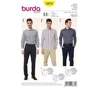 Burda B6874 Patron De Couture Chemise Homme 19 X 13 Cm