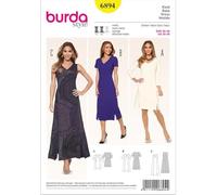 Burda B6894 Patron de Couture Robe 19 x 13 cm, 36-46, 10-12-14-16-18-20