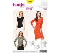 Burda B6910 Patron de Couture T-Shirt et Robe 19 x 13 cm, 34-46, 8-20