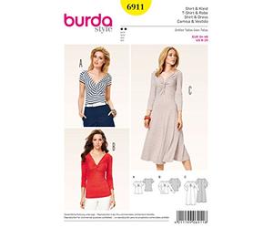 Burda B6911 Patron de Couture T-Shirt et Robe 19 x 13 cm