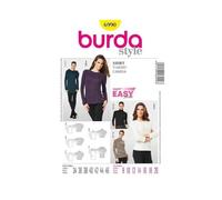 Burda B6990 Patron de Couture T-Shirt 19 x 13 cm, 34-46, Blanc