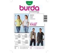 Burda B7810 Patron de Couture Gilet 19 x 13 cm…