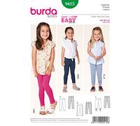 Burda B9415 Patron de Legging Fille, 98 - 140 cm