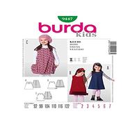 Burda B9447 Patron de Couture Robe 19 x 13 cm Blanc