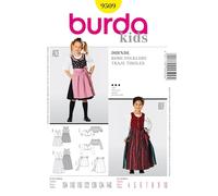 Burda B9509 Patron de Couture Robe Folklore 19 x 13 cm