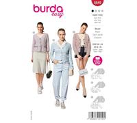 burda easy #5649 Patron de couture pour veste courte pour femme Taille 34-44 Niveau de couture : super facile
