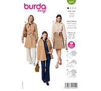 burda easy Patron de couture en papier pour femme Manteaux et veste courte #5647 Taille 34-44 Niveau de couture : super facile