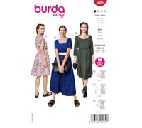 burda easy Patron de couture Robes d'été pour femme avec taille accentuée #5686 Taille 34-44