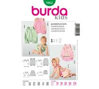 Burda Enfants 9462 Bébé Séparés Coordonnées Couture Motif Âges 1-12 Mois Facile