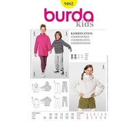 Burda enfants de Patron de Couture Coordonnées 9482 Unité - Tailles : 4-14 (104-64)