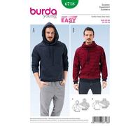 Burda Jeune 6718 HOMME Sweat Couture Motif Tailles 36 - 46 Skill : Super Facile