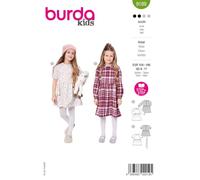 burda kids #9189 Patron de couture pour robe en flanelle pour fille Taille 104-146